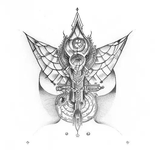 tarot card aviation mechanic tattoo design idea