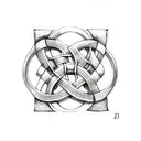celtic trinity knot, with the initials J J W S tattoo design idea