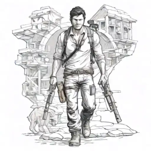nathan drake tattoo design idea