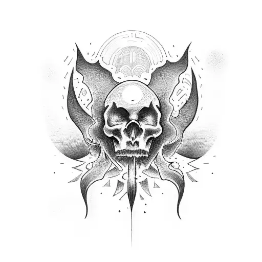 heaven in hell tattoo design idea