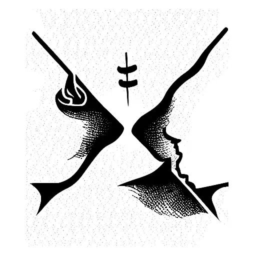 heaven in hell tattoo design idea