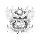 paradise in hell tattoo design idea