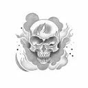 the sky in hell tattoo design idea