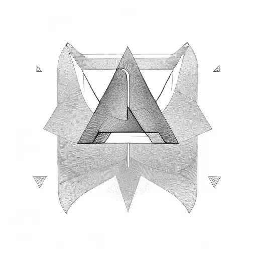 Triangle and infinity sign tattoo design idea