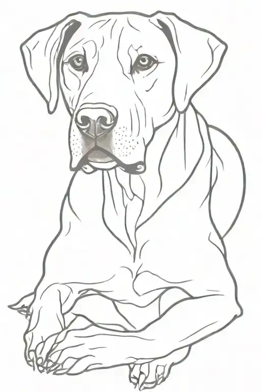 Rhodesian Ridgeback tattoo design idea
