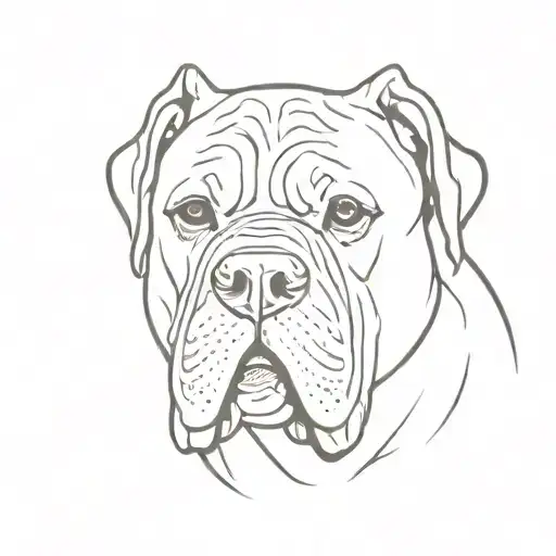 cane corso dog breed tattoo design idea
