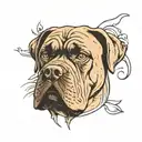 cane corso tattoo design idea