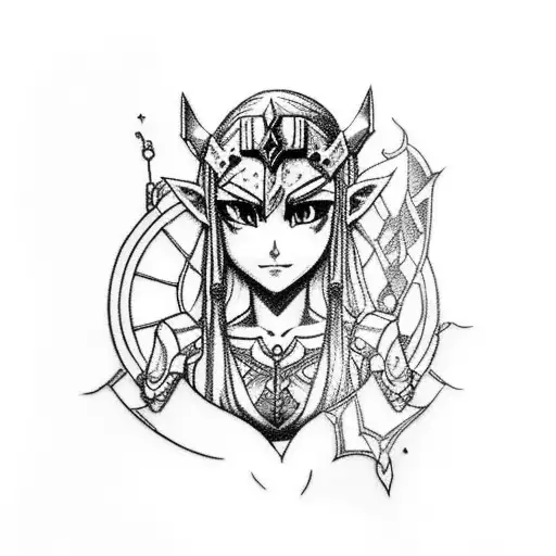 Zelda Twilight Princess tattoo design idea