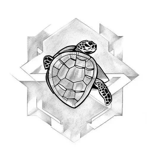 Turtle with superman tattoo design idea