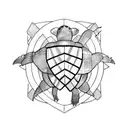 Turtle with superman tattoo design idea