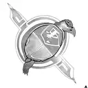 Turtle with superman tattoo design idea