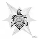 Turtle with superman tattoo design idea