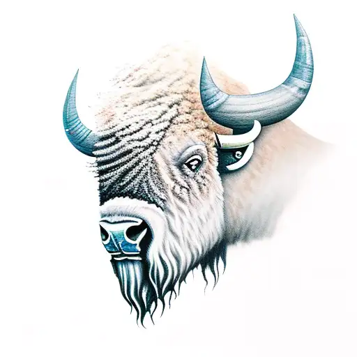 bison tattoo design idea