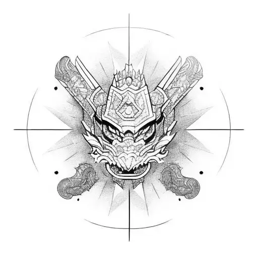 dragon emperador chino tattoo design idea