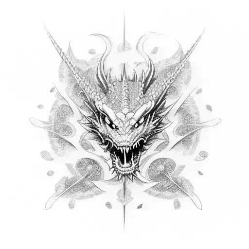 dragon emperador chino tattoo design idea