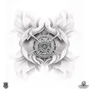 brujula con el nombre de Luis tattoo design idea