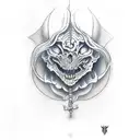 brujula con el nombre de Luis tattoo design idea