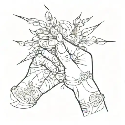 A small tattoo on the middle finger that is to be redesigned. Make it slim tattoo design idea