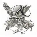 Ad Maiora writer minimalist chicano  tattoo design idea