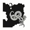 karma tarot card oroborus snake tattoo design idea