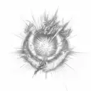 This tattoo design starts with a depiction of the explosive and colorful Big Bang at the base. As it ascends, it transit tattoo design idea