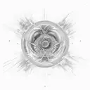 This tattoo design starts with a depiction of the explosive and colorful Big Bang at the base. As it ascends, it transit tattoo design idea