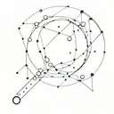 Orion constellation and galaxy inside tattoo design idea