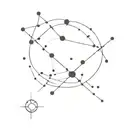 Orion constellation and galaxy inside tattoo design idea