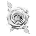 Clock with roses tattoo design idea