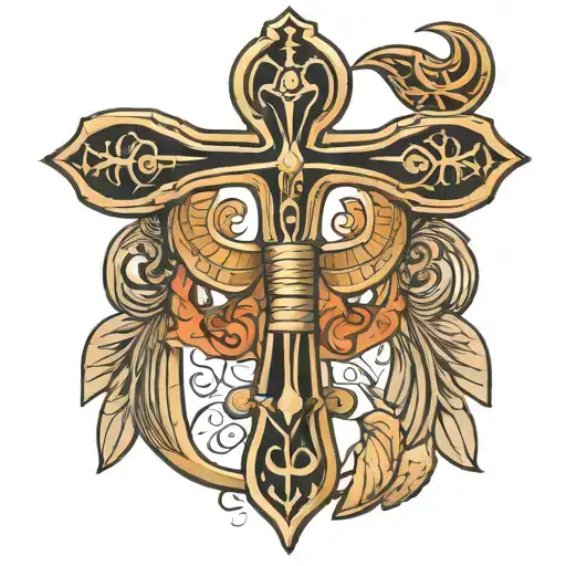 egypt ankh symbol tattoo design idea