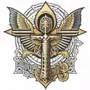 egypt ankh symbol tattoo design idea