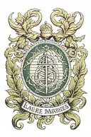 globe and laurel Royal Marines logo tattoo design idea