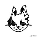 cat and toy poodle ears tattoo design idea