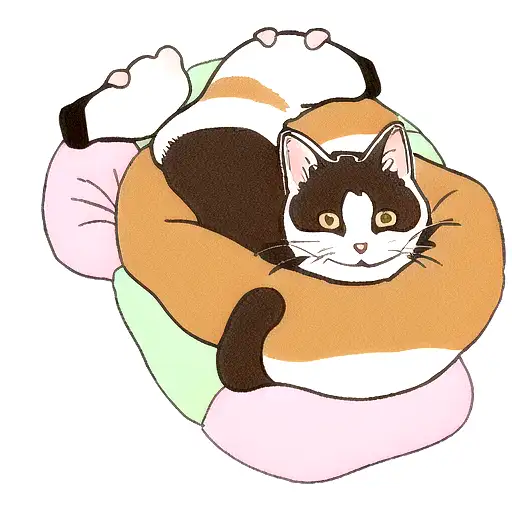 calico cat sleeping in a shoe tattoo design idea