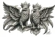 double headed eagle tattoo design idea