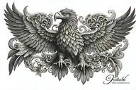 double headed eagle tattoo design idea