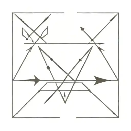 crossed arrows transforming tattoo design idea