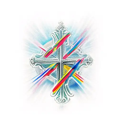 Philippians 4:13 with a cross tattoo design idea