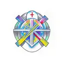 Philippians 4:13 with a cross tattoo design idea