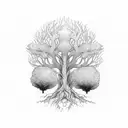 Tree of Life Yggdrasil roots and branches tattoo design idea