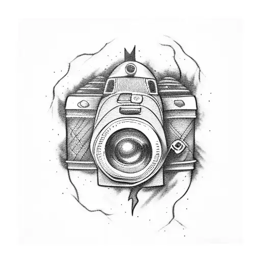 Camera shutter with Harry Potter's lightning scar tattoo design idea