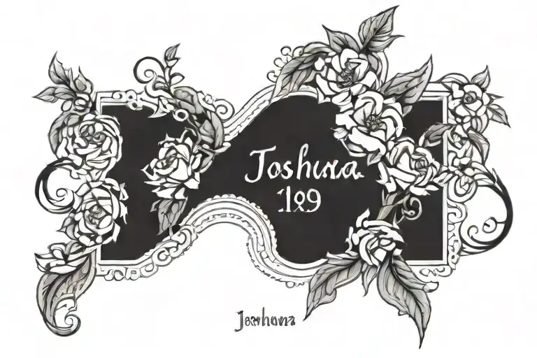Joshua 1:9 bible verse tattoo design idea
