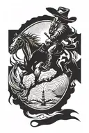 Cowboy cross tattoo tattoo design idea