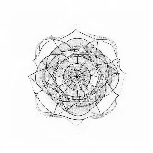 sine curve tattoo design idea