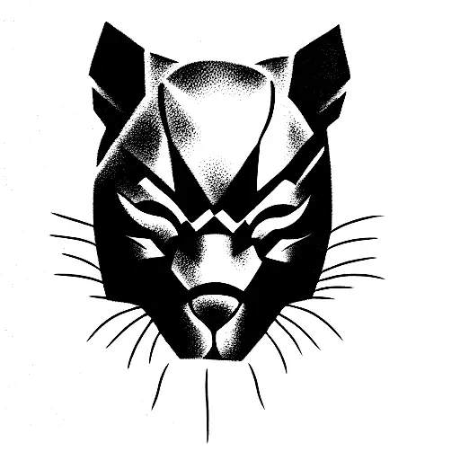 black panther tattoo design idea