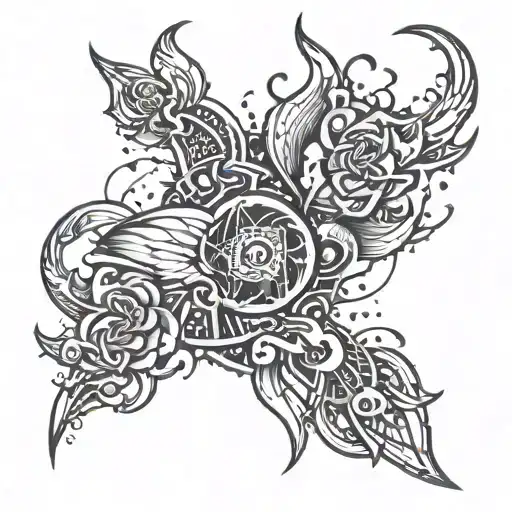 i want a tatoo that represents 3 breaking points of my life that give me strength but i want more of a non bulky symbol tattoo design idea