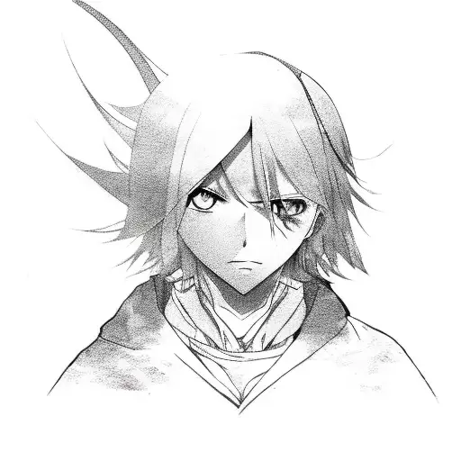 A portrait of Suzuya Juuzou from Tokyo Ghoul tattoo design idea