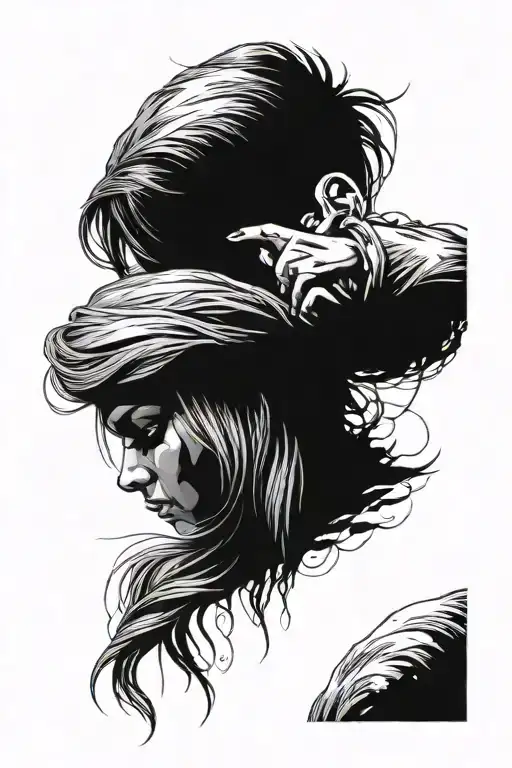 loneliness sadness despair tattoo design idea