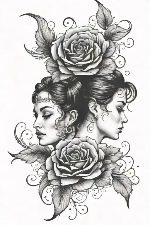 joy and sorrow tattoo design idea