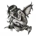 loneliness and despair tattoo design idea